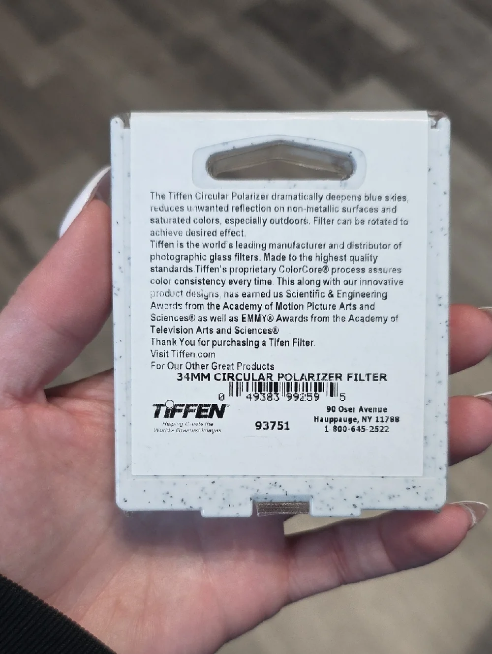 NWT, Tiffen 34mm Circular Polarizer Filter - Black